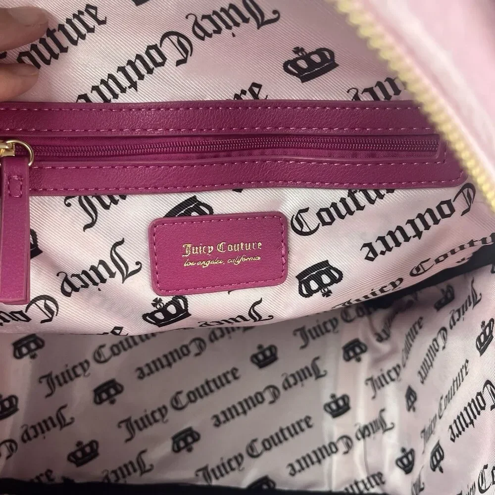 Juicy Couture New Love Chapter Backpack Wristlet Wallet Scottie Dog Charm Velvet